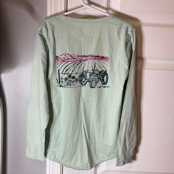 Carhartt Sage Green Long Sleeve Shirt - Picture 3 of 3